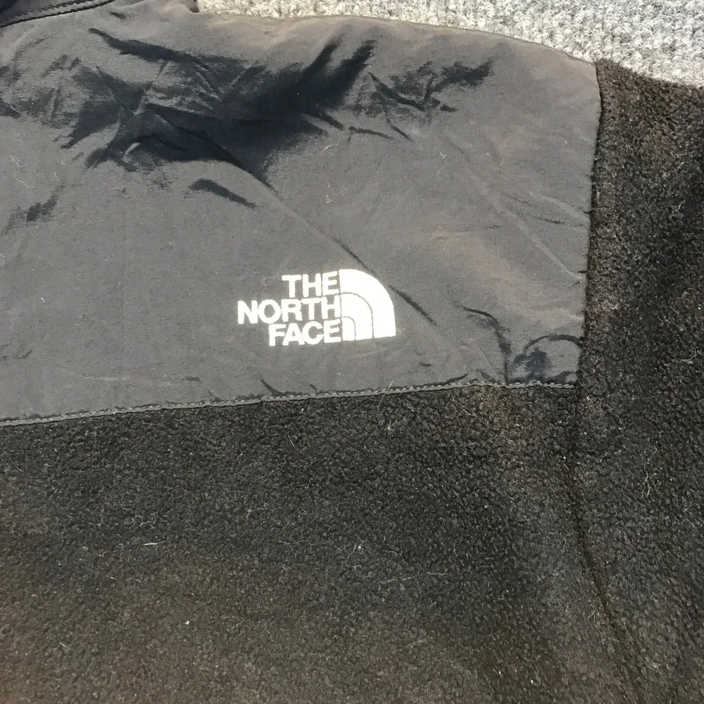 The North Face Denali Fleece Jacket Boys XL Black Good Full Zip Mock Neck Coat